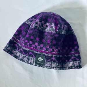 Columbia Kids' and/or Adults Patterned Purple and Gray Beanie